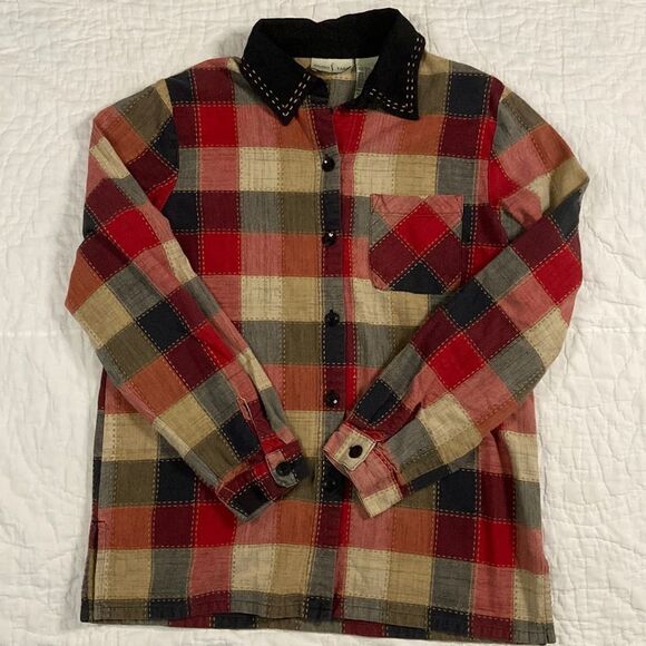 Vintage Studio Ease Plaid Button-up size M/L - Picture 1 of 9